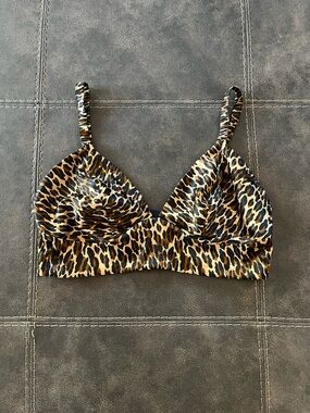 Leopard Print Bralette - Brown/Black